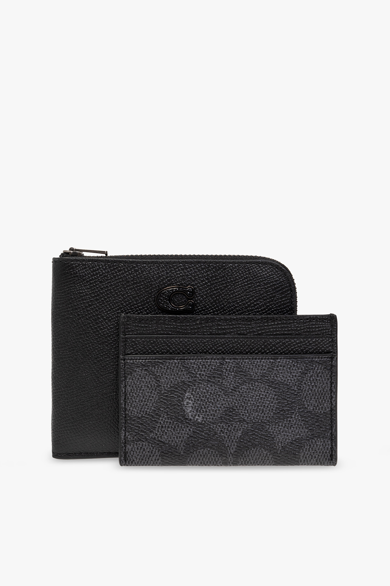 Black coach discount card holder